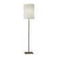 HomeRoots 61 Brass Metal Floor Lamp With White Fabric Cylinder - image 1