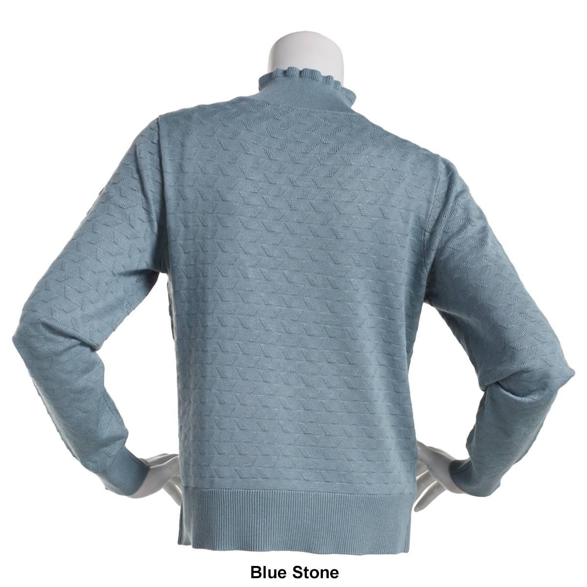 Womens Retrology Ribbed Mock Neck Sweater