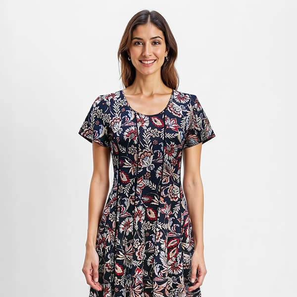Womens Sami & Jo Short Sleeve Floral Shift Dress