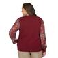 Plus Size Alfred Dunner Mulberry Street Paisley Sleeve Sweater - image 2