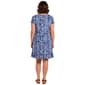 Plus Size MSK Short Sleeve Abstract Ruffle Hem Shift Dress - image 3