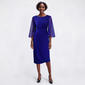Petite Connected Apparel 3/4 Sleeve Side Ruched Sheath Dress - image 2