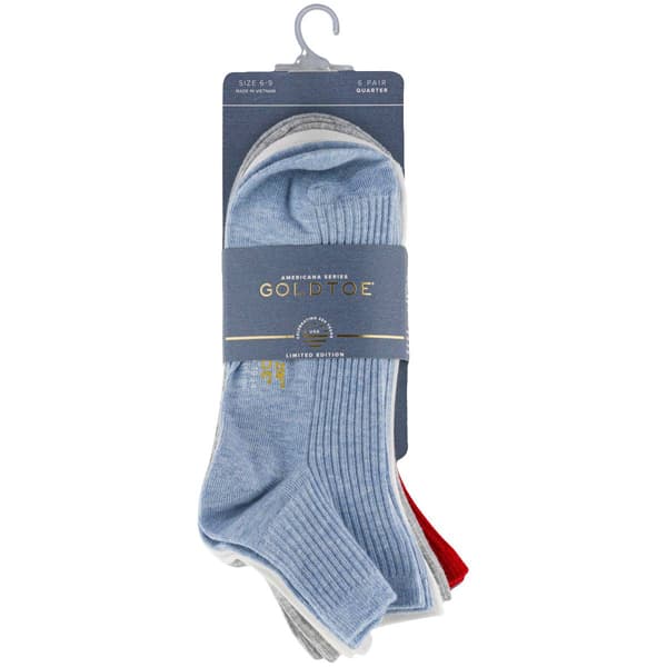 Womens Gold Toe® 6pk. Americana Quarter 21.00