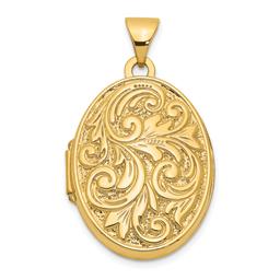 Gold Classics(tm) 14kt. Gold Love You Always Reversible Locket