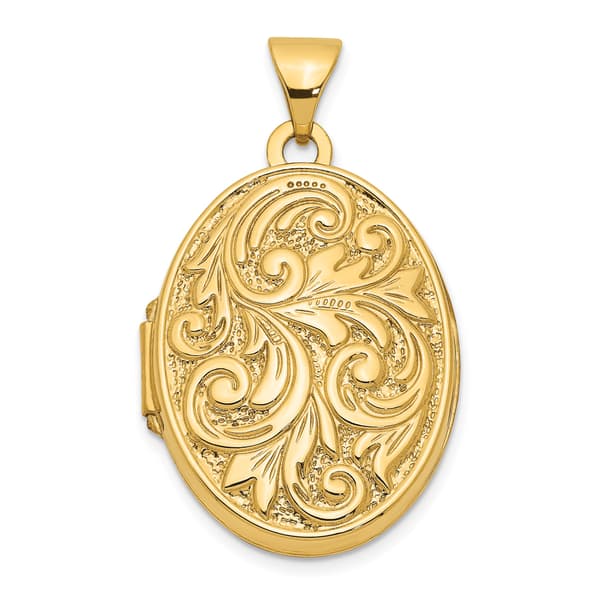 Gold Classics&#40;tm&#41; 14kt. Gold Love You Always Reversible Locket - image 