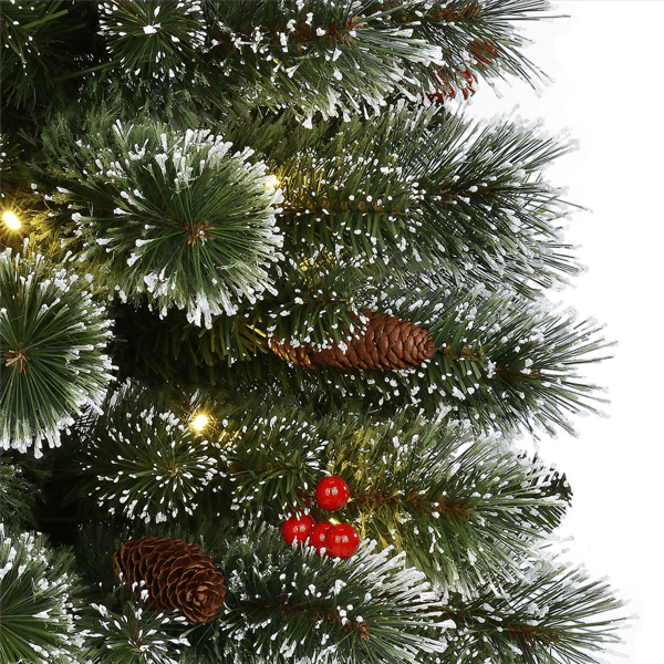 Puleo International 4.5ft. Pre-Lit Potted Pine Christmas Tree