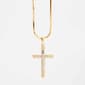 14kt. Gold Over Silver Inset Cross Pendant Necklace - image 1