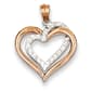 Gold Classics&#40;tm&#41; 14kt. Rose & White Gold Heart Pendant - image 1