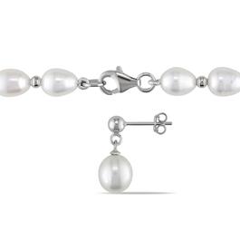 Gemstone Classics&#8482; 2pc. Pearl Bead Necklace & Earrings