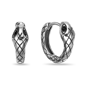 Mens Lynx Stainless Steel Cubic Zirconia Snake Hoop Earrings - image 1