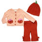 Baby Girl (3-9M) Btween(R) Pumpkin Patch Cardigan, Pants, & Hat Set - image 1