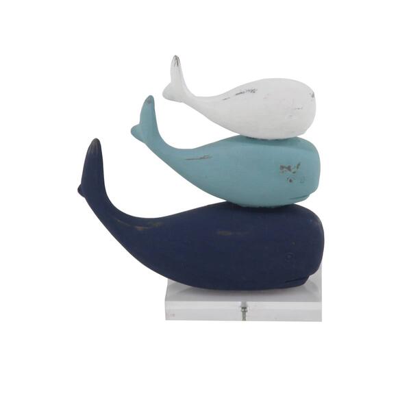 9th &amp; Pike(R) Multi-Colored Coastal Whale Sculpture - image 