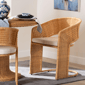 bali & pari Palm Bohemian Light Honey Rattan Dining Chair - image 8