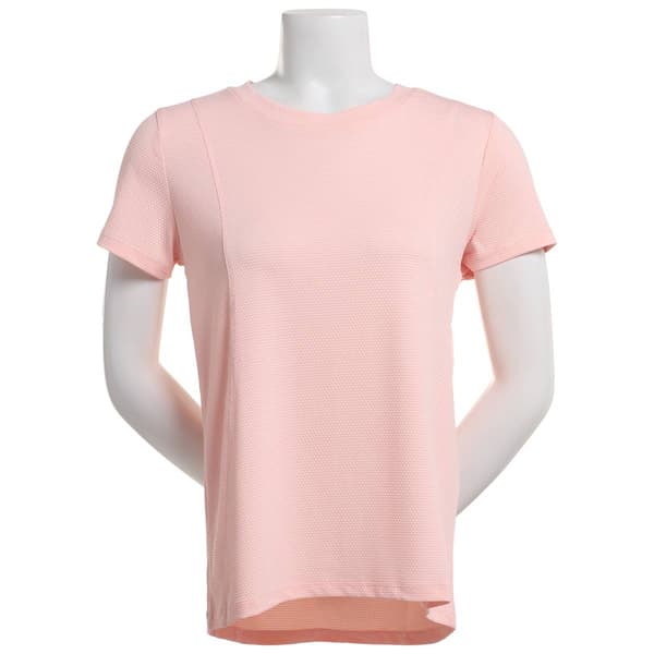 Womens RBX Jacquard Mesh Solid Short Sleeve Tee