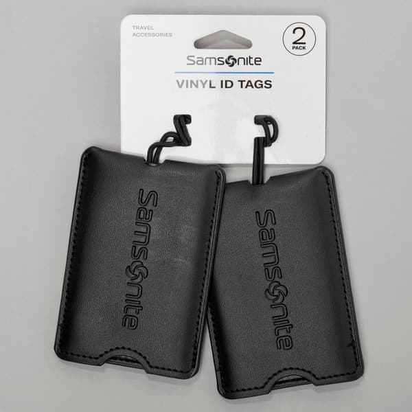 Samsonite 2pk. Vinyl ID Tags - Matte Black - image 