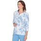 Womens Alfred Dunner St. Augustine Monotone Leaf Print Split Nec - image 3