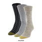 Womens Gold Toe&#174; 3pk Ultra Soft Floral Scroll Crew Socks - image 3