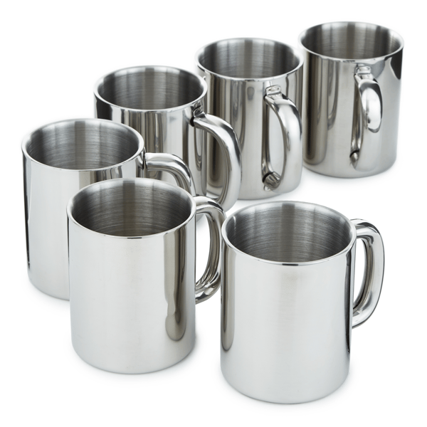 BergHOFF 6pc. Stainless Steel 12 oz. Mug Set