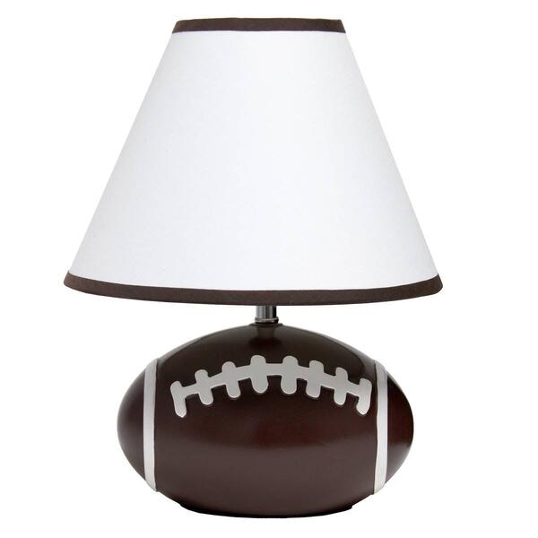 Simple Designs SportsLite 11.5in. Football Base Ceramic Lamp - image 