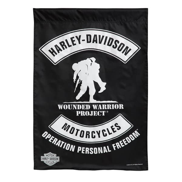 Evergreen Harley-Davidson&#40;R&#41; Wounded Warrior Garden Flag - image 