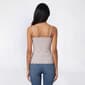 Juniors Pink Rose Rib Lace Trim Long Camisole w/ Dots - image 2