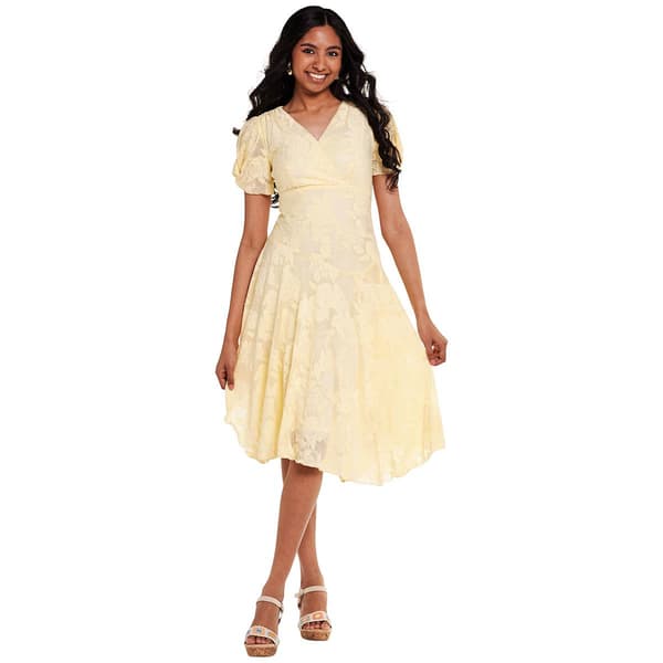 Womens Rabbit Rabbit Rabbit Short Sleeve Puff Print Surplus Dress