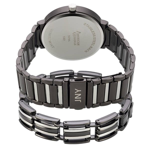 Mens Jones New York Silver-Tone Watch/Bracelet Set - 9778B-42-G28