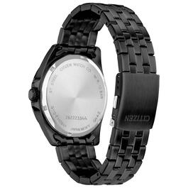 Mens Citizen&#174; Quartz Black Stainless Bracelet Watch - BI5055-51E