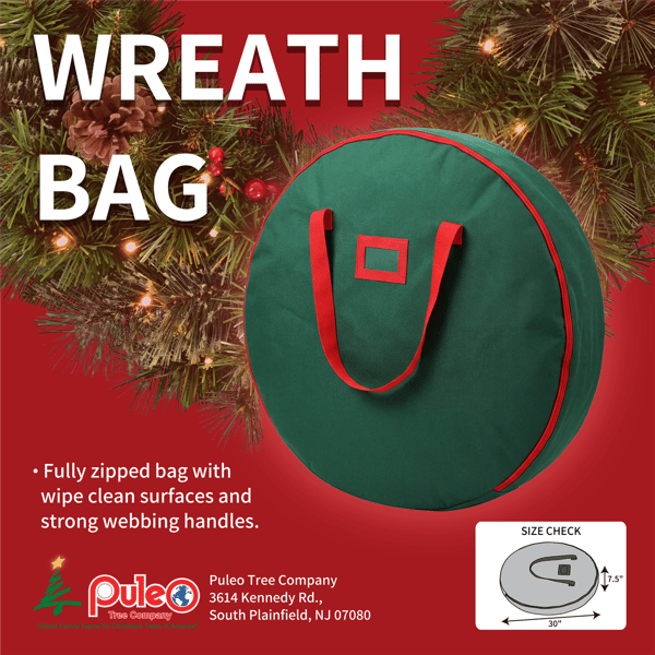 Puleo International 30in. Christmas Artificial Wreath Storage Bag