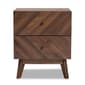 Baxton Studio Hartman Walnut Brown Wood 2-Drawer Nightstand - image 3