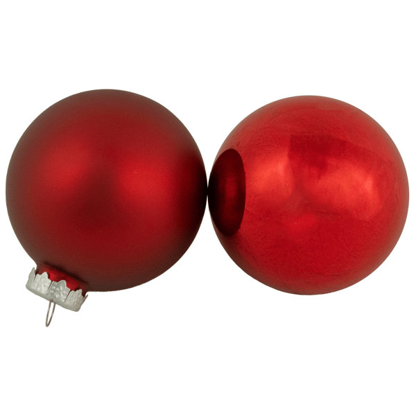 Northlight 96ct. 3-Finish Christmas Glass Ball Ornaments