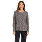 Womens Zac & Rachel Long Sleeve Wrist Detail Melange Rib Knit - image 1