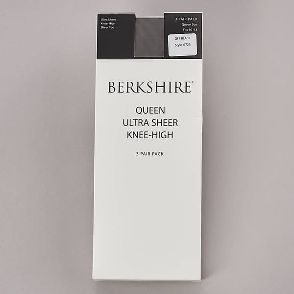 Womens Berskhire 3pk. Ultra Sheer Knee Highs with Sheer Toe-Multi - image 