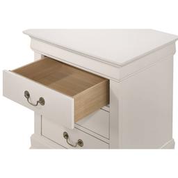 Passion Furniture Louis Philippe 3-Drawer Nightstand