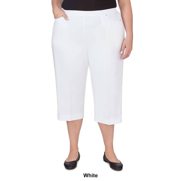 Plus Size Alfred Dunner Paradise Island Twill Capri Pants - Boscov's