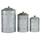 9th & Pike&#40;R&#41; Silver Galvanized Metal Storage Jars - Set of 3 - image 1