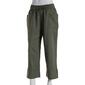 Plus Size Napa Valley 23in. Pull On Solid Linen Capri Pants - image 1