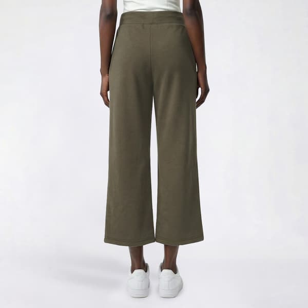 Womens Mountain Ridge Solid Wide Leg Crop Sweatpants