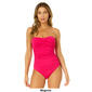 Womens Anne Cole Solid Twist Shirred Bandeau One Piece Swimsuit - image 4