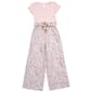 Girls (7-16) No Comment Short Sleeve Flower Paperbag Jumpsuit - image 2