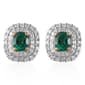 Nova Star(R) Created Oval Emerald & Lab Grown Diamond Earrings - image 1