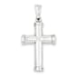 Unisex 14kt. White Gold Hollow Cross Pendant - image 1