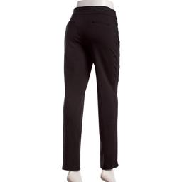 Womens Kasper Pull On Solid Straight Leg Front Hem Slit Pants