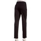 Womens Kasper Pull On Solid Straight Leg Front Hem Slit Pants - image 2
