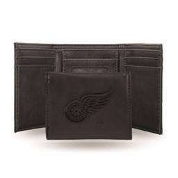 Mens NHL Detroit Red Wings Faux Leather Trifold Wallet