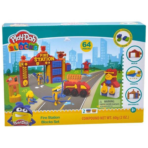 Play-Doh&#40;R&#41; 64pc. Fire Station Block Set - image 