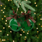 Northlight 2pk. Green  Jingle Bells with Bows Christmas Ornaments - image 1