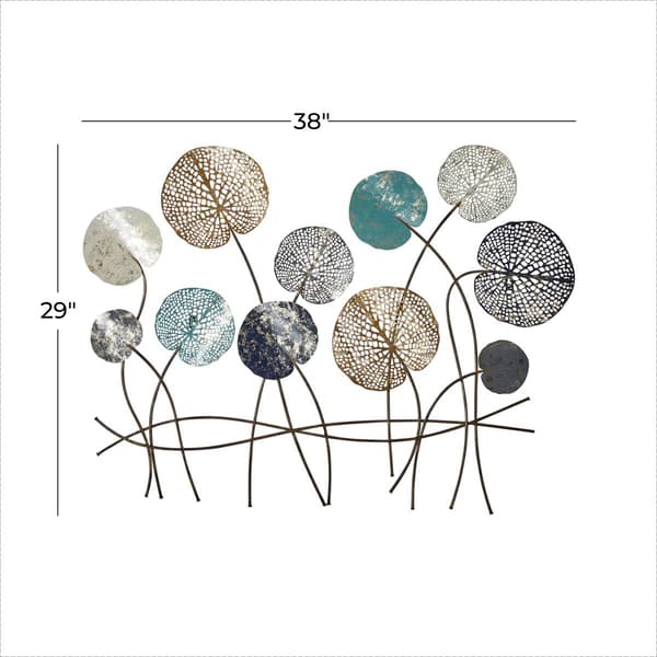9th &amp; Pike® Pressed Leaves Metal Wall Decor