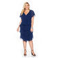 Plus Size SLNY Short Sleeve Jewel Neck Tier Empire Waist Dress - image 1