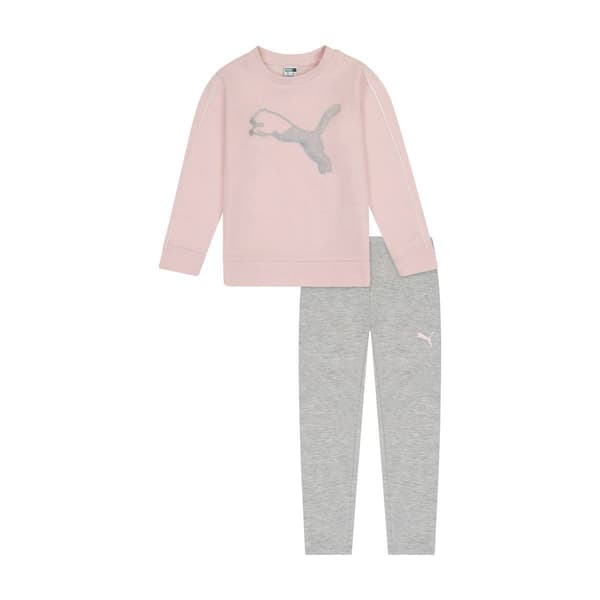 Girls &#40;4-6x&#41; Puma 2pc. Fleece Cat Pullover & Leggings Set - image 